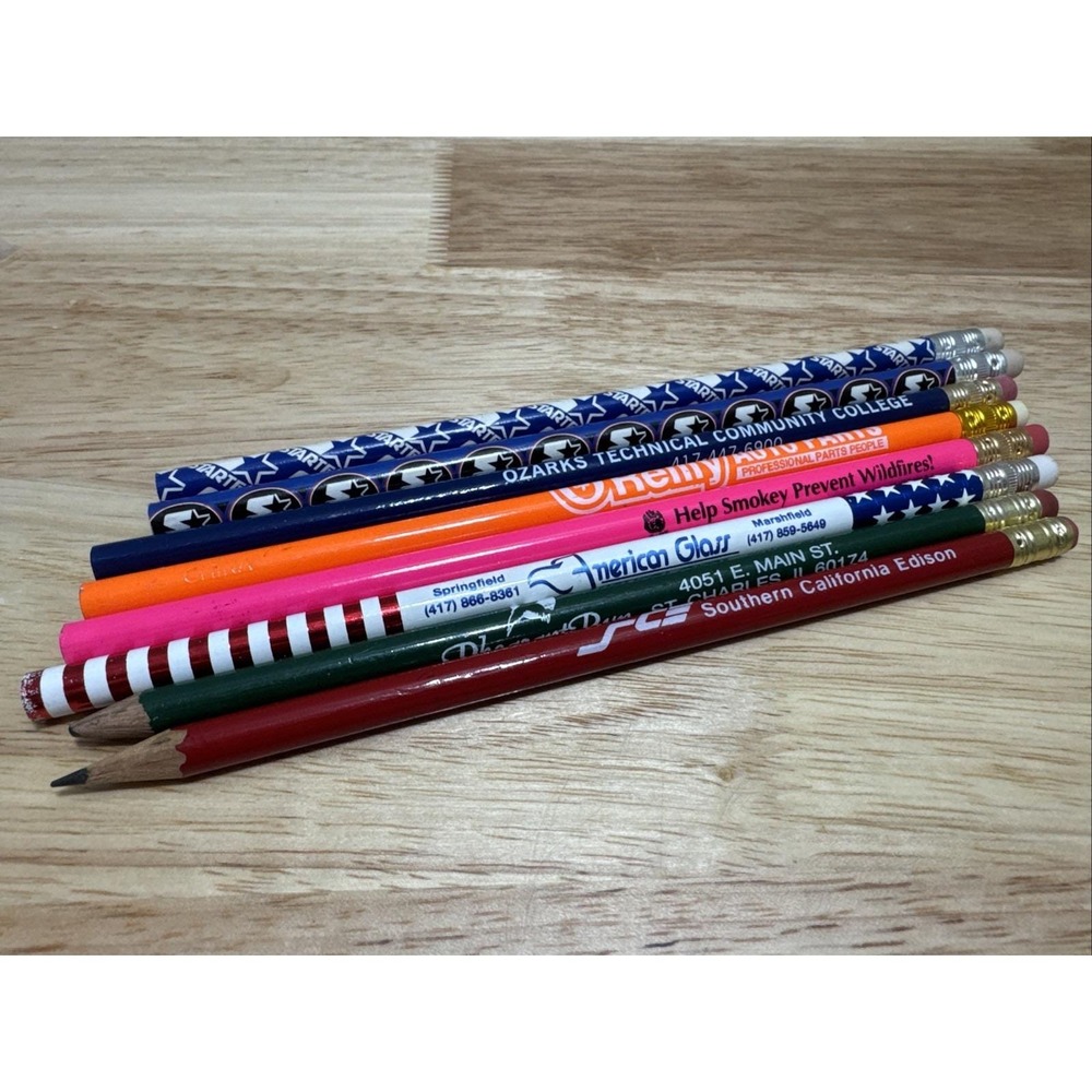 Vintage Advertising Pencil Lot O'Reilly Smokey The Bear Starter Logo Pattern